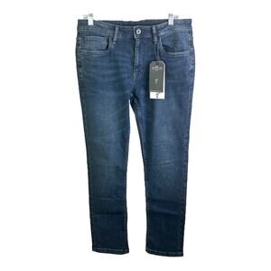 The Perfect Jean Men's 32WX30L Jeans Slim Fit Dark Wash Denim Cotton Stretch